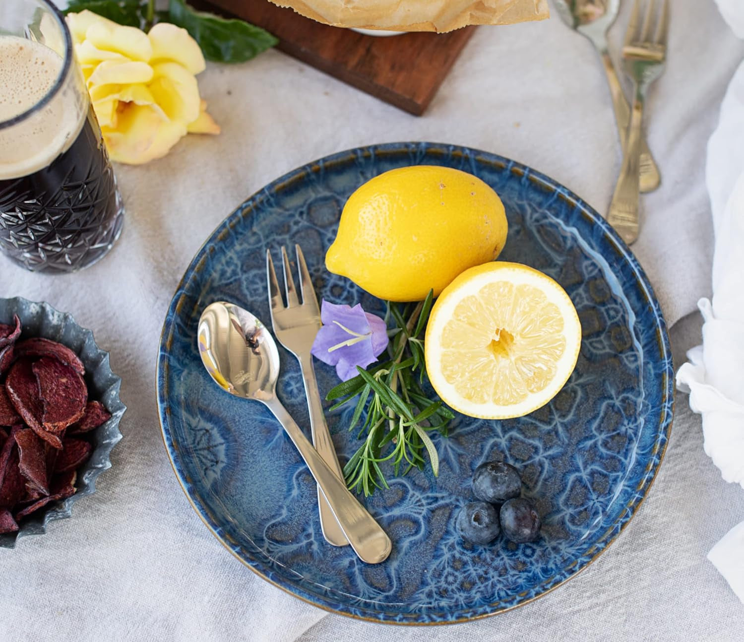 MÄSER 934063 Tiles Series Modernes Vintage-Geschirrset für 2 Personen mit maurischem Design. Geschirrsets im Naty Shop