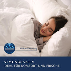 Billerbeck Daunendecke – E04 Gold Edition – Bettdecke für alle Jahreszeiten – 135 x 200 cm Echte Daunendecke – mittleres Wärmeniveau Bettdecken und Steppdecken Naty Shop