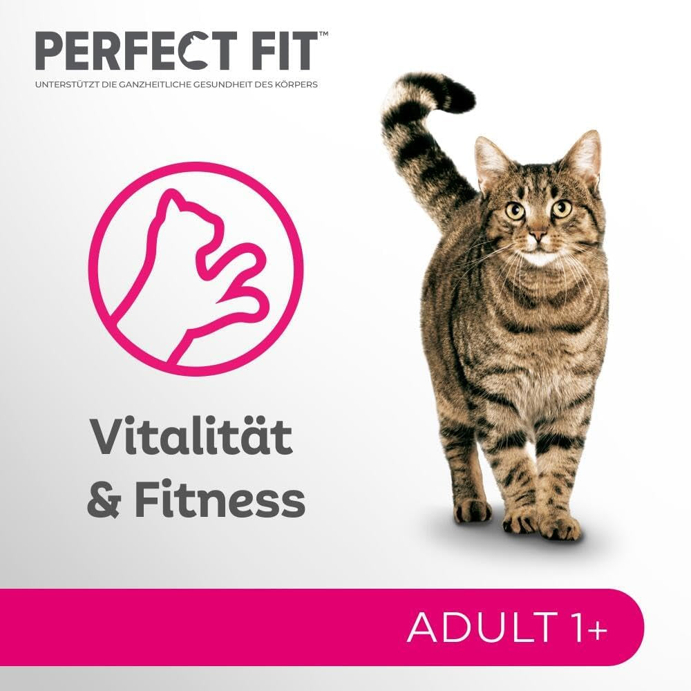Selecție de hrană umedă Perfect Fit Adult 1+ cu somon, pește de adâncime, vită și pui, 48 de pliculețe, 12x85g (pachet de 4) – Hrană umedă premium pentru pisici adulte de la vârsta de 1 an