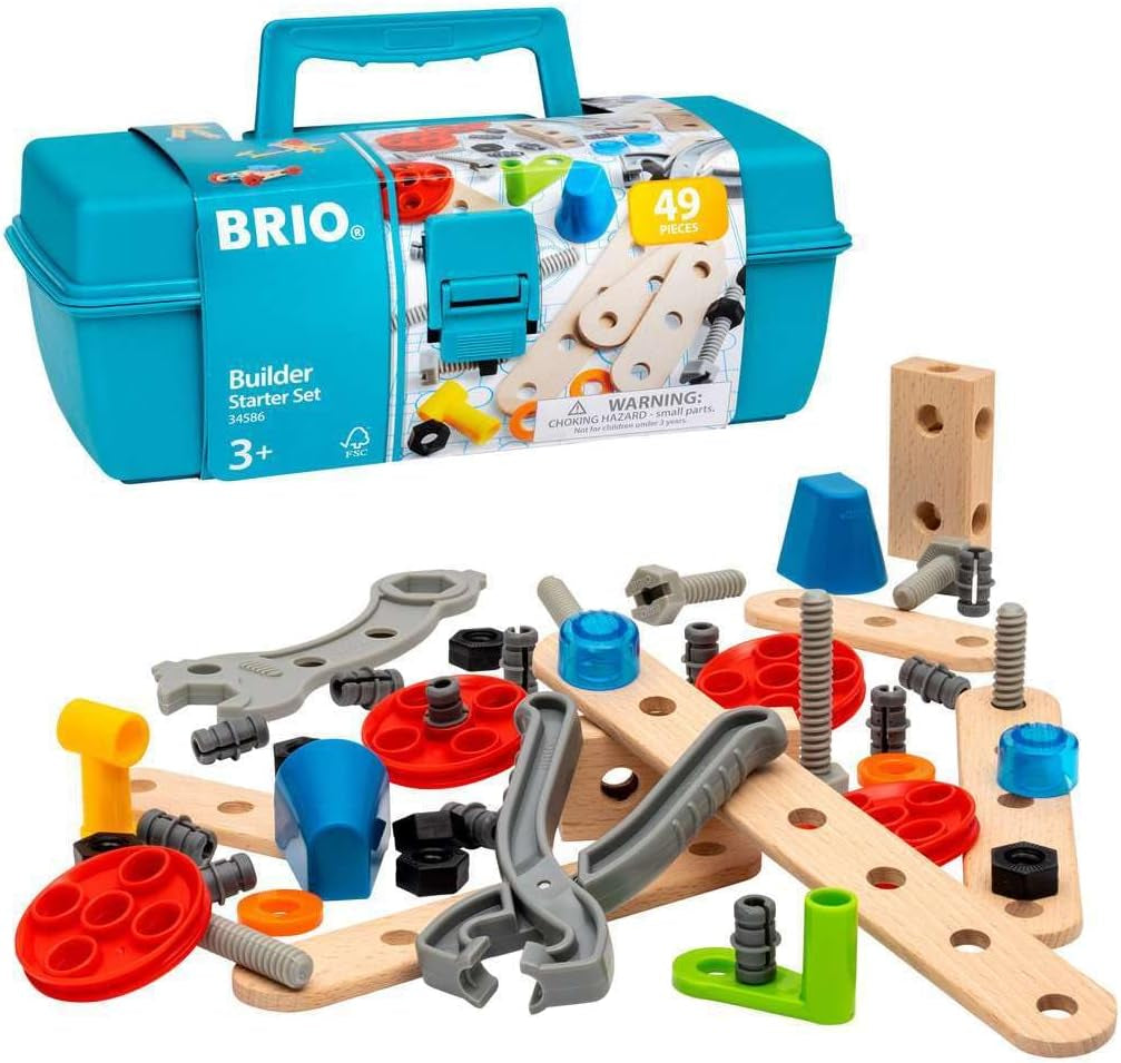 BRIO Builder 34587 Box 136 TLG. - Das kreative Konstruktionsspielzeug aus Schweden - Der ideale Einstieg in die Welt des Bauens und Bastelns - Für Kinder ab 3 Jahren