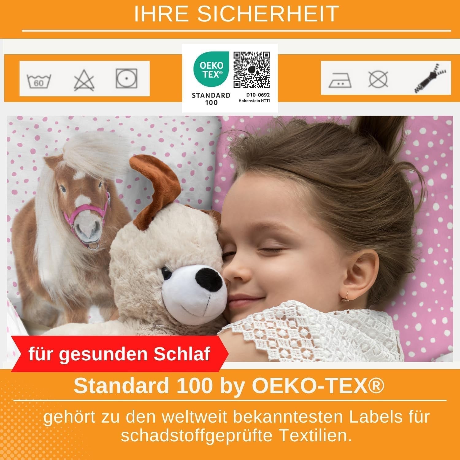 Aminata, Kinderbettwäsche mit Ponys Bettwäsche – Kinder Naty Shop