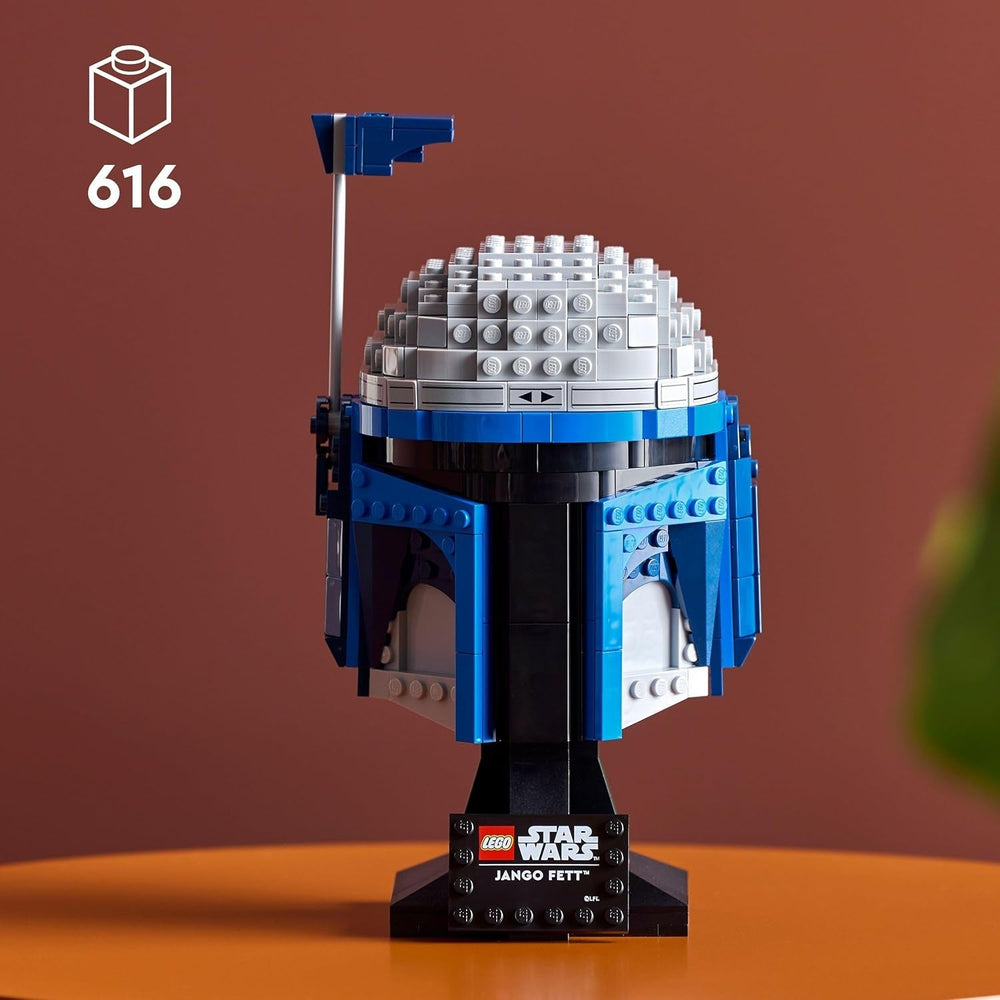 LEGO Star Wars 75408 Jango Fett-Helm – Mandalorianer-Bauset für Erwachsene – Modell mit Ständer, Namensschild und verstellbarer Antenne – Geschenk für Attack of the Clones-Fans. Bausets Besuchen Sie den LEGO-Store