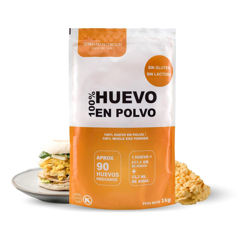 Eipulver aus Freilandeiern (1kg) | Pasteurisiertes Vollei Pulver | Ohne Zusatztoffee | Glutenfrei & laktosefrei | Vakuumverpackung im Zip-Beutel