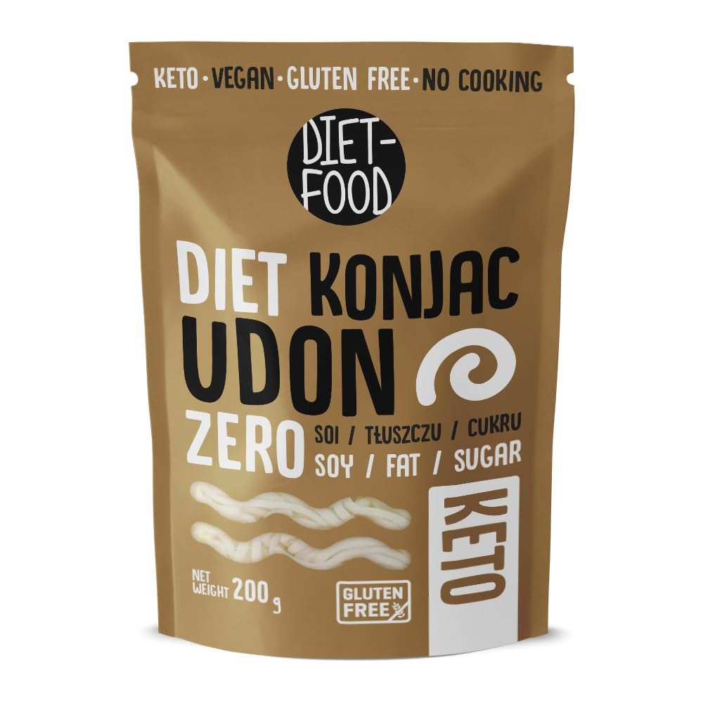 DIET-FOOD Orez instant Shirataki Konjac, conținut scăzut de carbohidrați, calorii scăzute, vegan, fără grăsimi, fără soia, fără gluten, keto-friendly, tăiței de orez pentru slăbit, 200 de grame