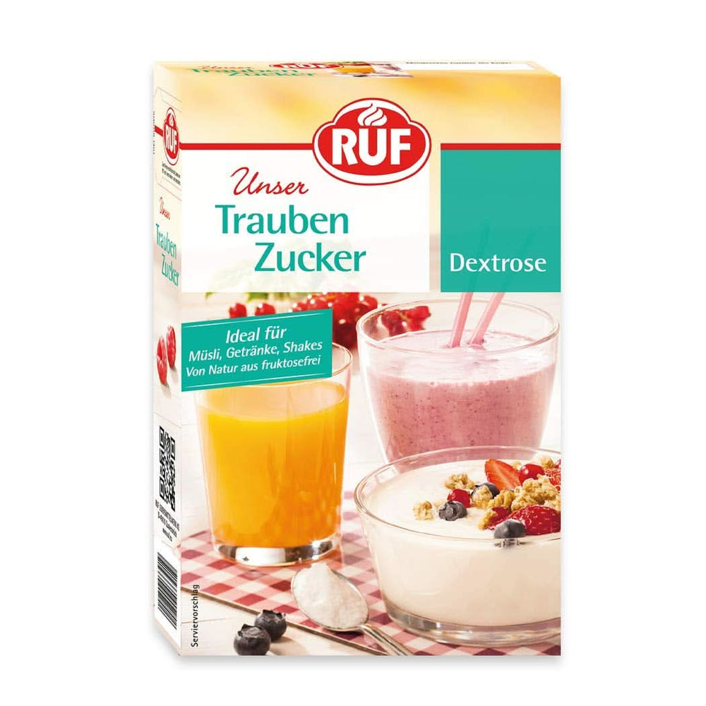 RUF Bio-Kokosblütenzucker, natürlicher Süßstoff, Karamellgeschmack, 250 Gramm Süßstoffe Naty Shop 400 Gramm Dextrose