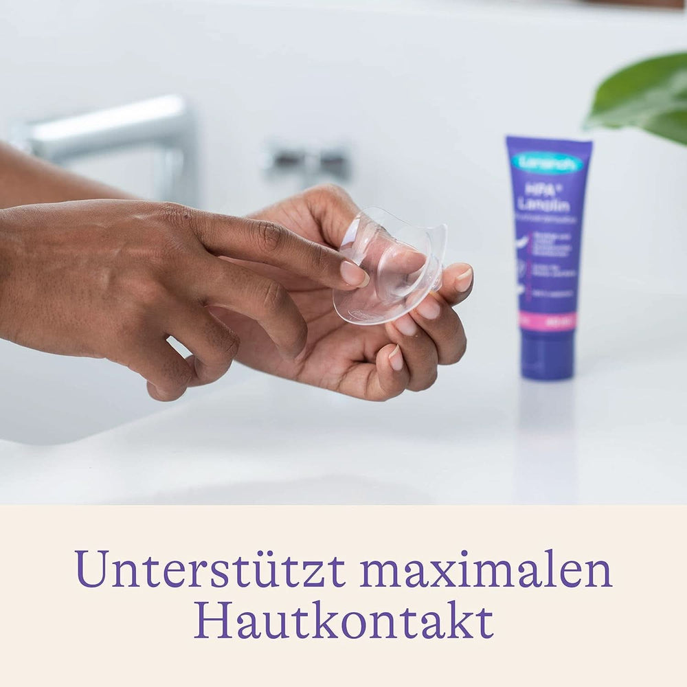 Lansinoh Stillhütchen 24 Mm (Größe 2), 2 Stück inkl. Aufbewahrungsbox - Angenehmes Tragegefühl - Trotz Anlegeschwierigkeiten Weiter Stillen Zubehör Essen und Stillen Bebe Naty Shop