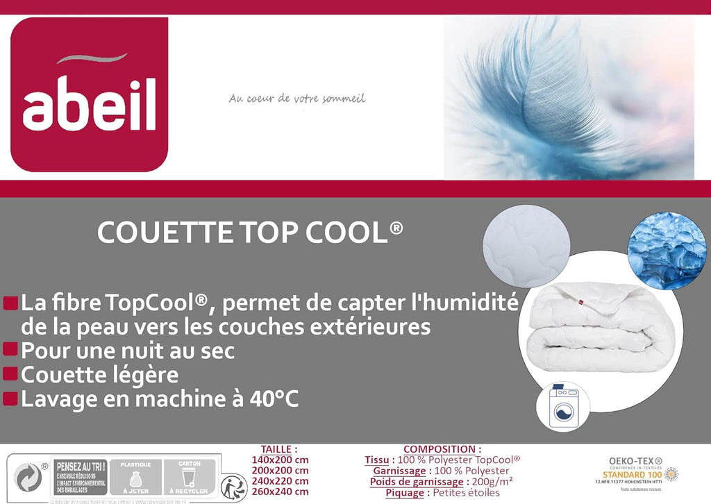 Abeil 1388 Plapumă Topcool, subțire, regulator de umiditate, alb, 240 X 260 Cm Plapumi si pilote Naty Shop