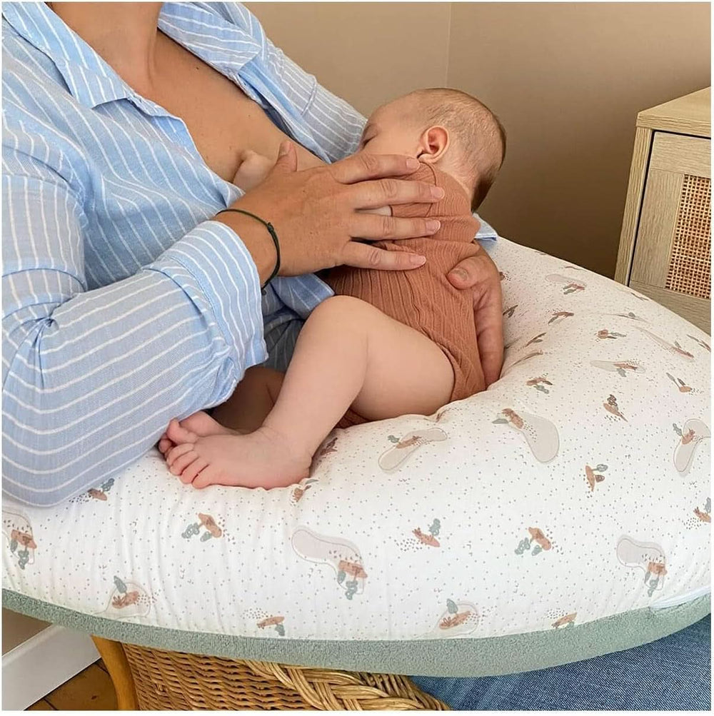 Schwangerschaftskissen - Stillkissen - 2 in 1 Multifunktionskissen - Abnehmbarer Bezug 78 x 44 cm Zubehör Essen und Stillen Bebe Naty Shop