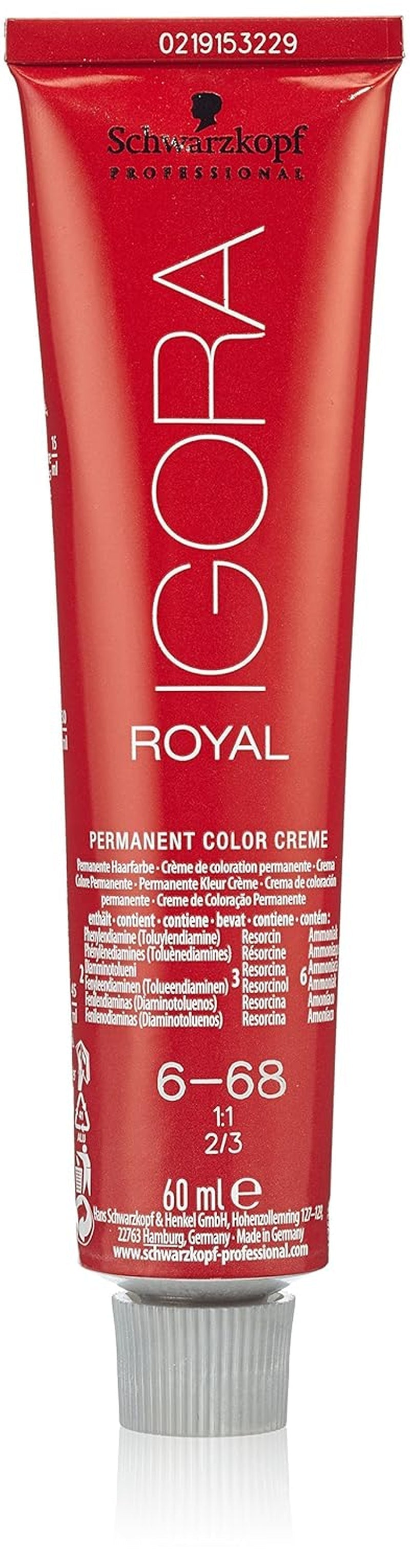 Schwarzkopf IGORA Royal Premium Hair Colour 6-68 blond închis roșu ciocolatiu, 1 pachet (1 x 60 g) Vopsea pentru par Naty Shop Titlu implicit