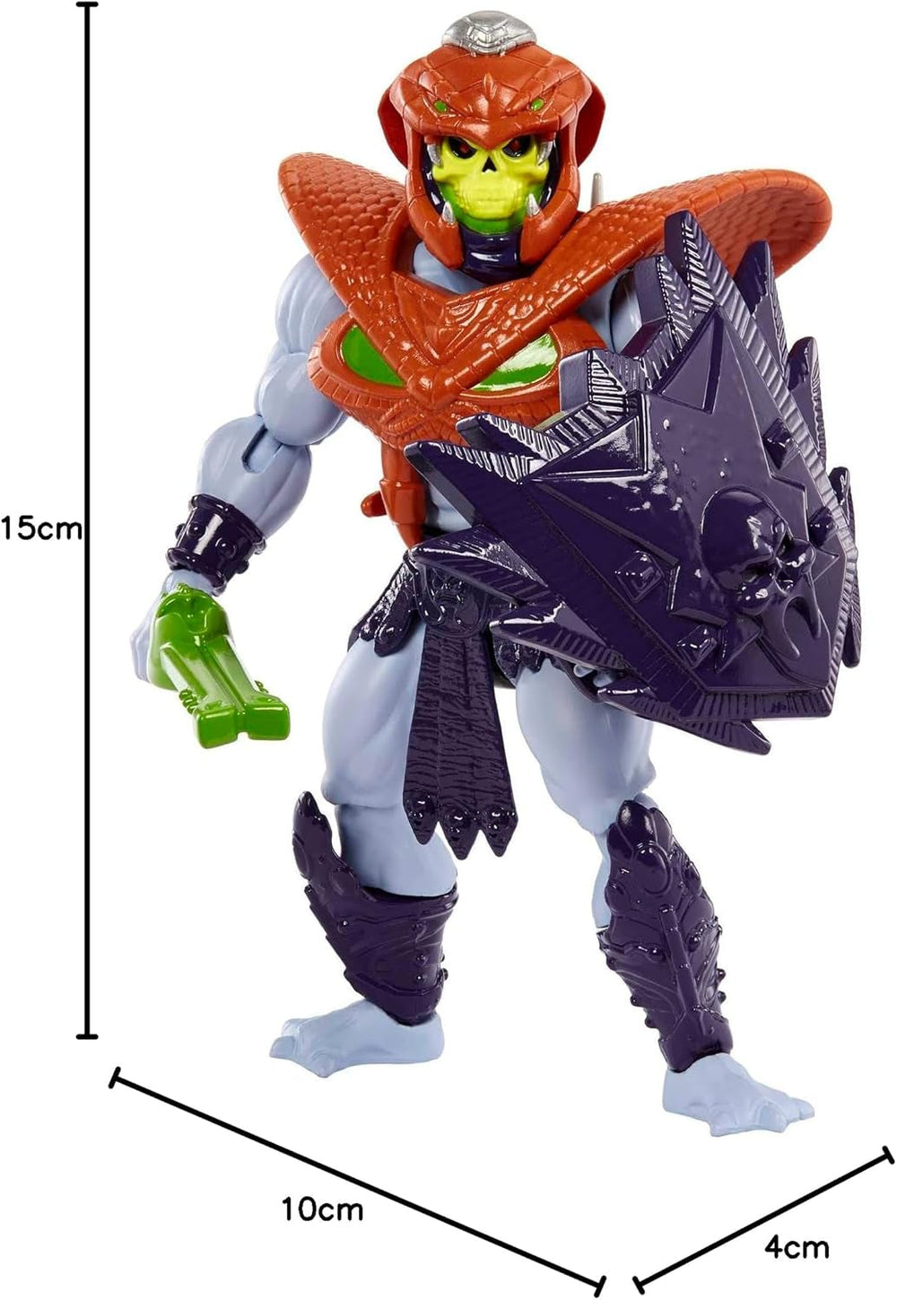 MASTERS of the UNIVERSE Snake Armor Skeletor – 16 bewegliche Gelenke, Retro-Verpackung, Mini-Comic-Buch, für Kinder ab 6 Jahren und erwachsene Sammler, HKM68 Actionfiguren Naty Shop