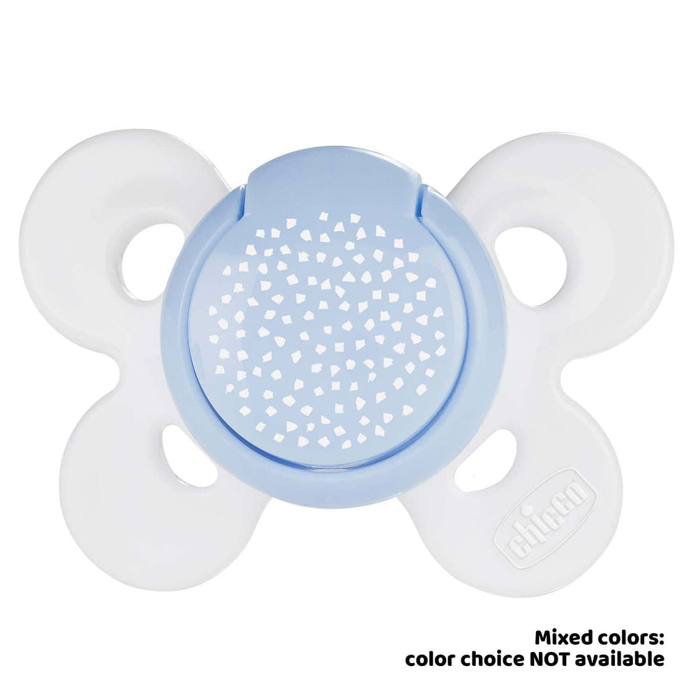 Chicco PhysioForma Comfort Suzetă 16-36 Luni, Suzetă pentru bebeluși cu tetină din silicon, 1 bucată, Susține respirația fiziologică și dezvoltarea orală corectă, Albastră