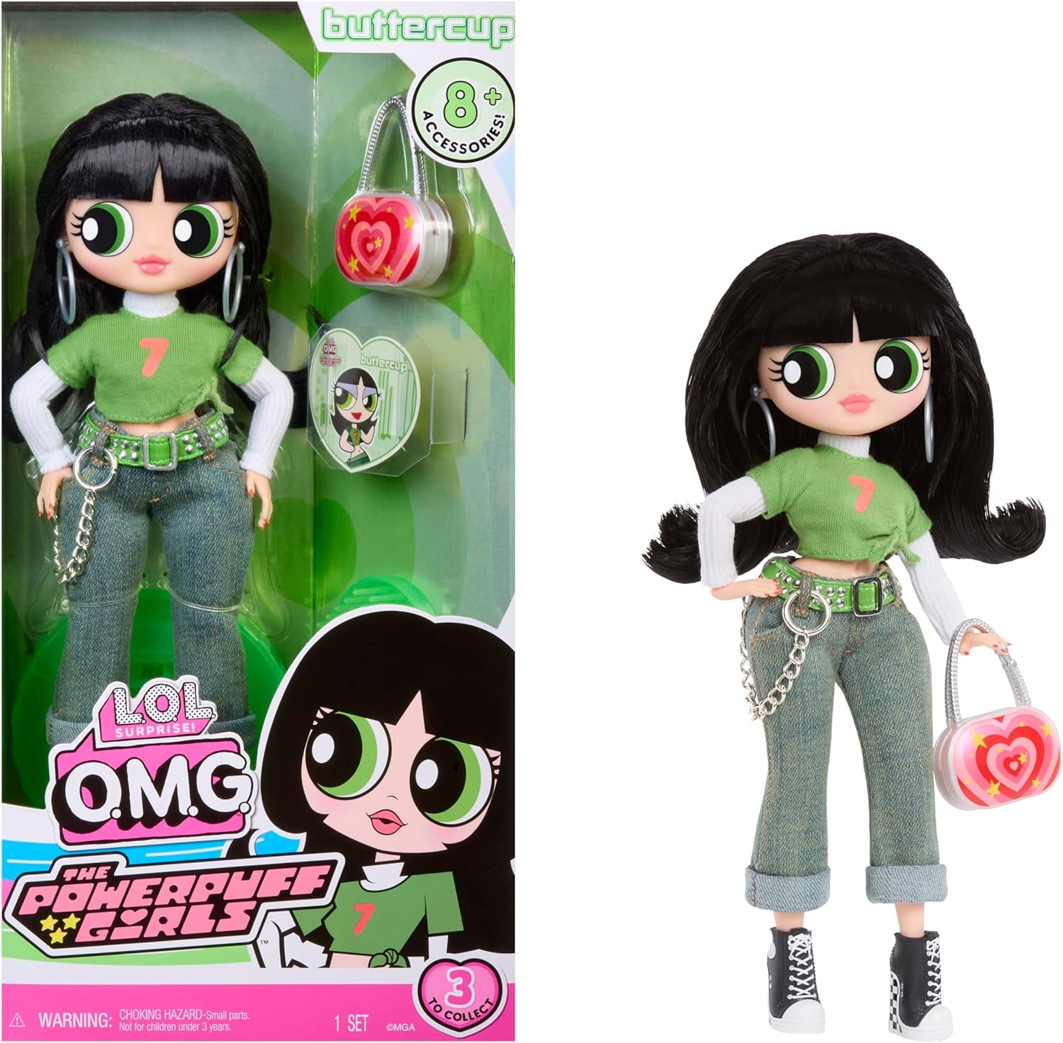 L.O.L. Surprise! OMG The Powerpuff Girls Puppe - Blossom - Enthält 1 Modepuppe, Inklusive Outfit und Accessoires, 3 zum Sammeln