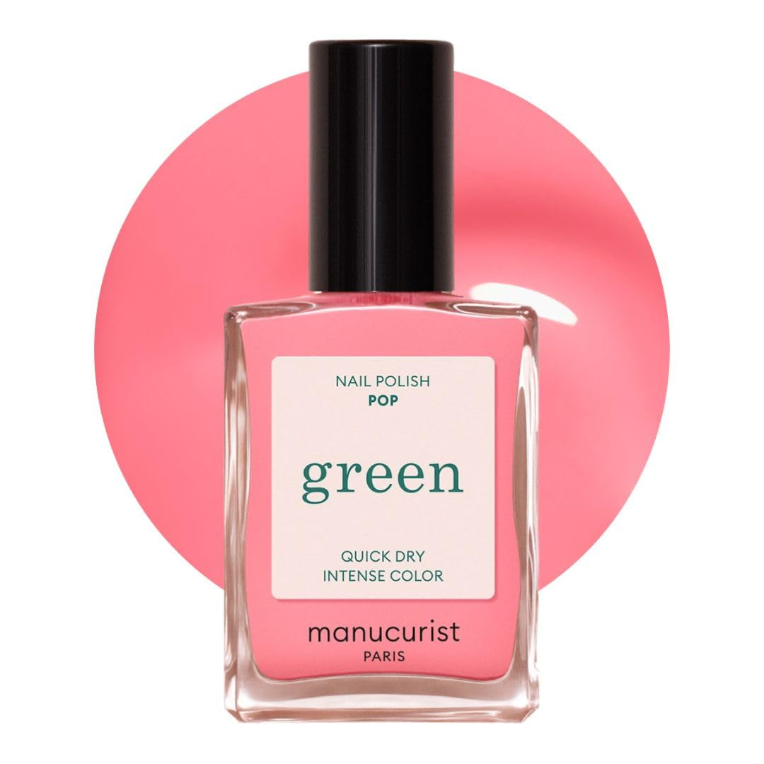 Manucurist Green - Oja Rosy Beige Shell Beige - Oja cu Uscare Rapidă - DIY Nails - Vegană 12-Free - Pe Bază de Plante - Oja - Fabricată în Franța