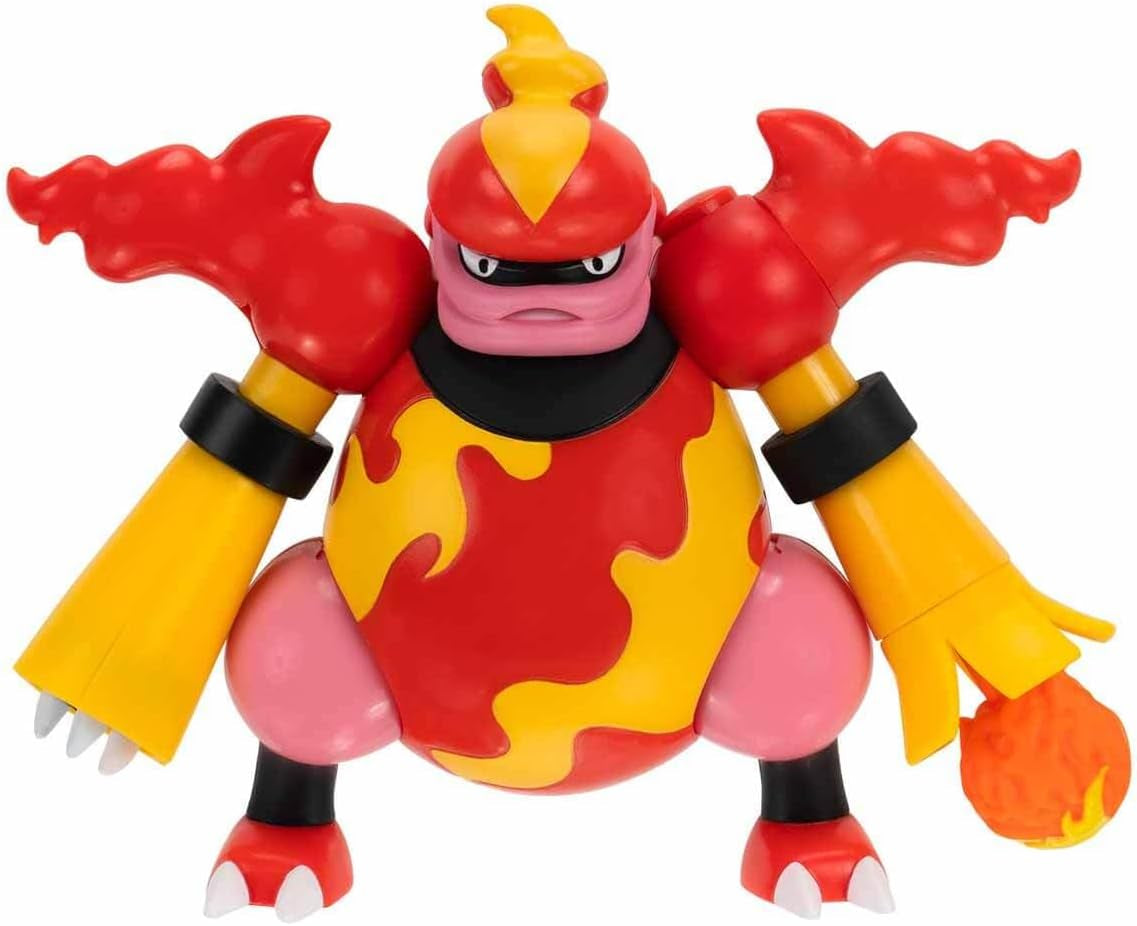 Pokémon PKW0164 – Battle Feature Figure – Liberlo Offizielle bewegliche Figur 11,5 cm Actionfiguren Naty Shop Magmolog