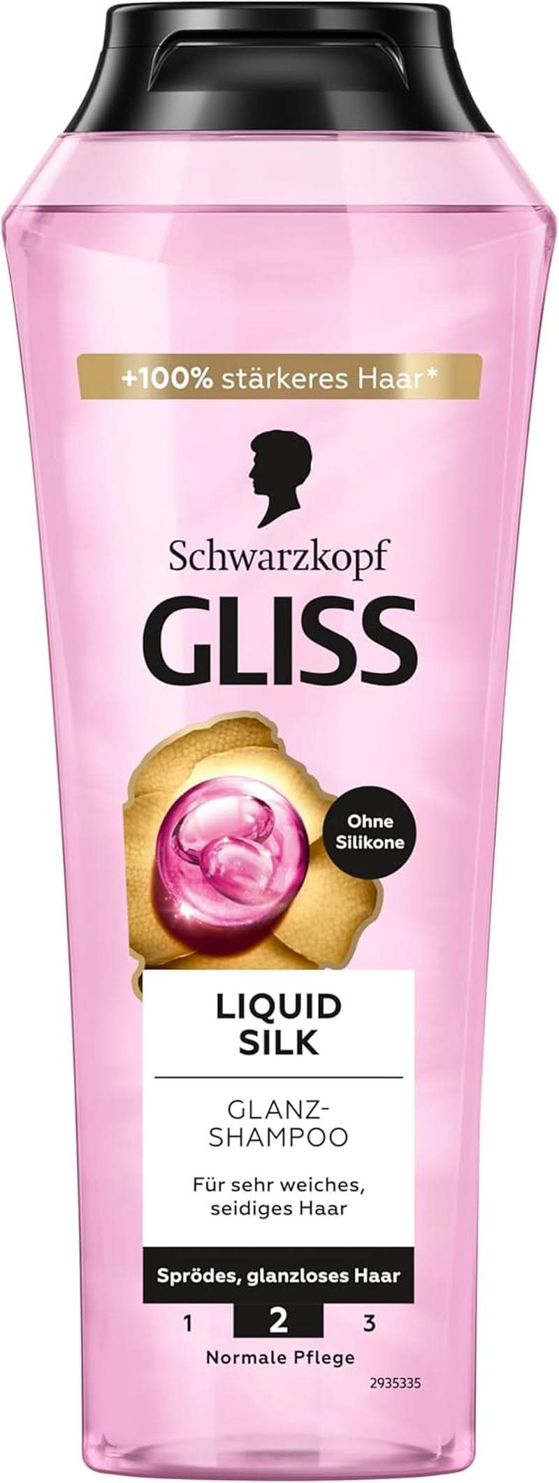 Gliss Shampoo Liquid Silk (250 ml), für brüchiges und stumpfes Haar. Dusche und Bad Naty Shop