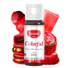 Colorant alimentar roșu, 26g, colorant alimentar concentrat, colorant alimentar pe bază de ulei, colorant alimentar concentrat fără zahăr, colorant alimentar lichid pentru copt - pentru unt de cacao, cremă de unt