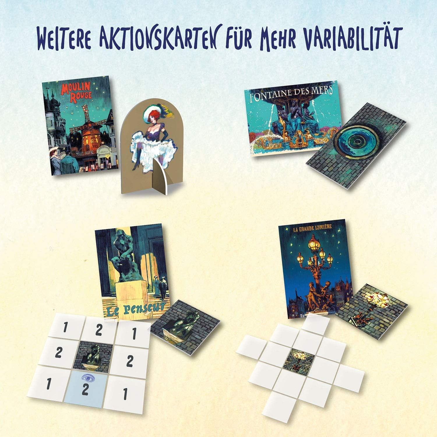 KOSMOS 680442 Paris – Stadt der Lichter Duell um die besten Baustellen 2-Spieler-Strategiespiel mit einfachen Regeln 2-Spieler-Spiel ab 10 Jahren