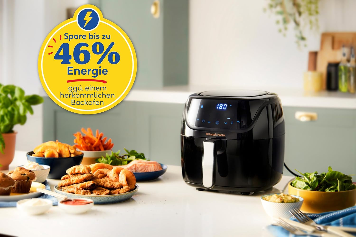Russell Hobbs Air Fryer L 4L Rapid Airfryer, 7 Kochfunktionen, 10 Programme Haushaltsgeräte Naty Shop