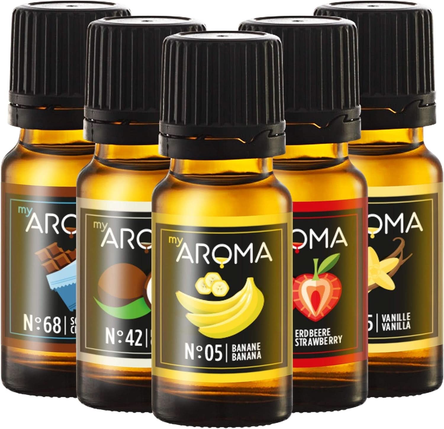 Myaroma | Set: Wald & Wiese – Naturreines Aroma mit Fruchtaroma und Fruchtaroma (5 x 10 ml) | Zuckerfreie und ungesüßte Süßstoffe Naty Shop Tunul sportlich