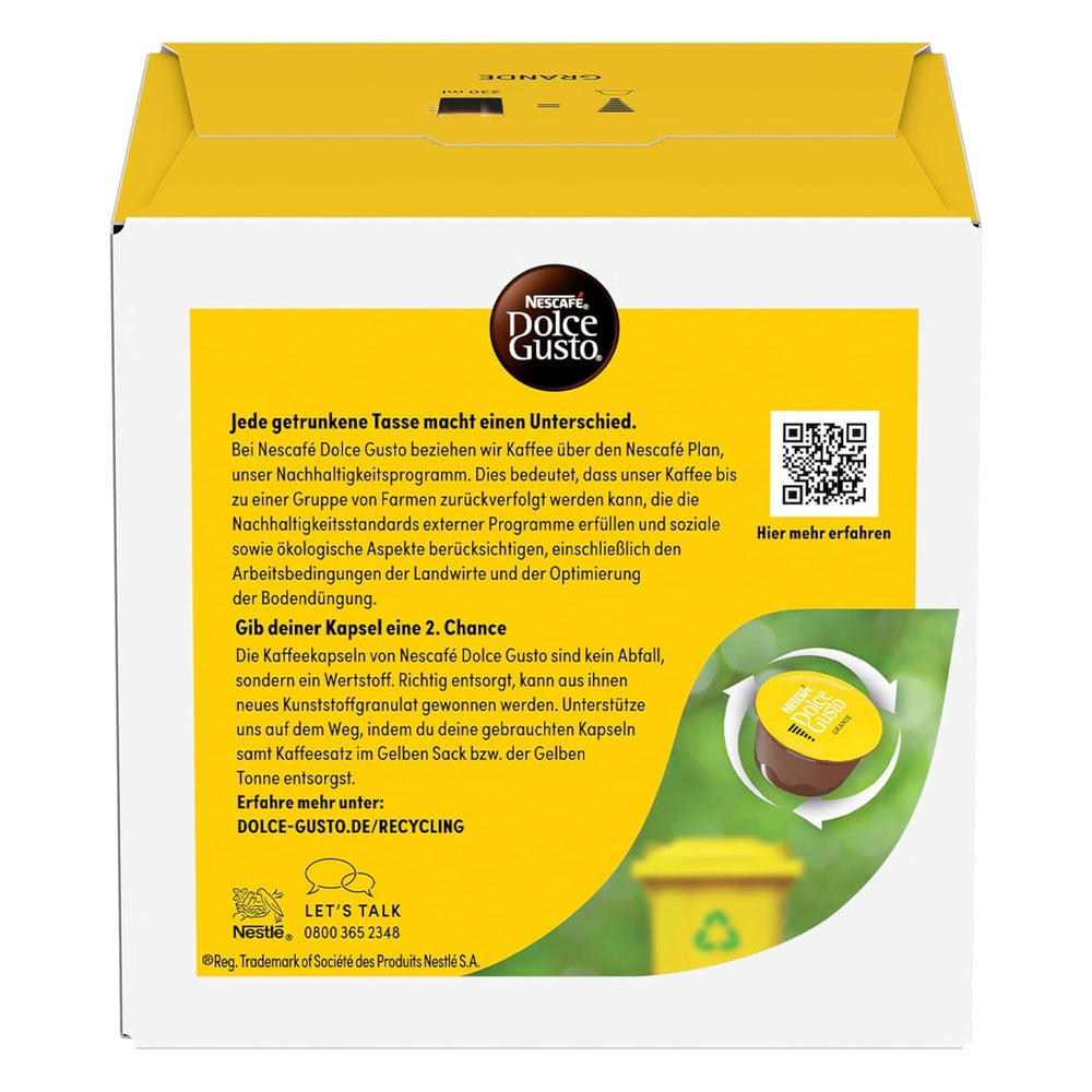 NESCAFÉ DOLCE GUSTO Grande Kaffeekapseln 3er Pack (3 x 16 Kapseln)