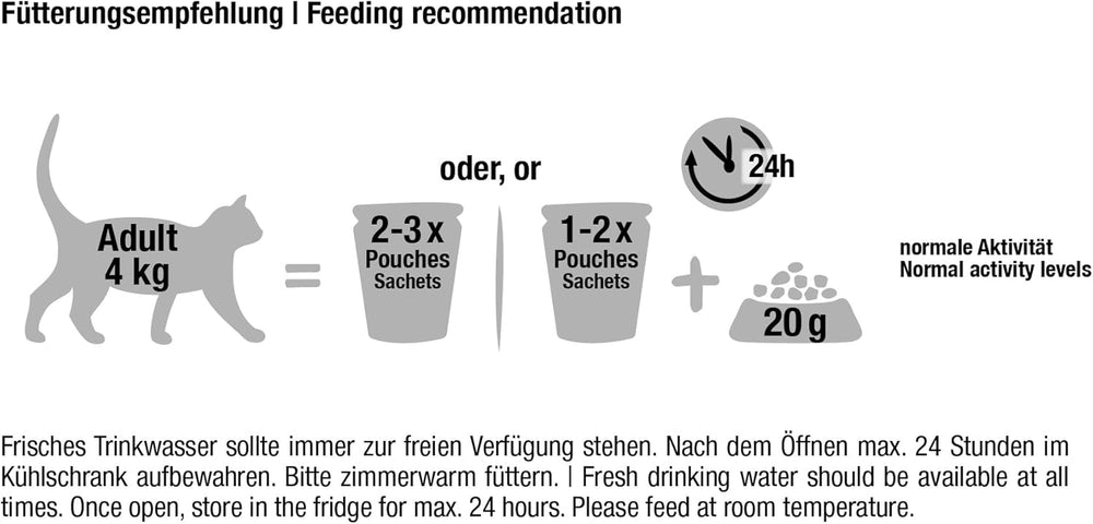 LEONARDO Fresh Pouches [16 x 85g hrană umedă pentru pisici, fără cereale] | Hrană umedă completă în pliculețe individuale