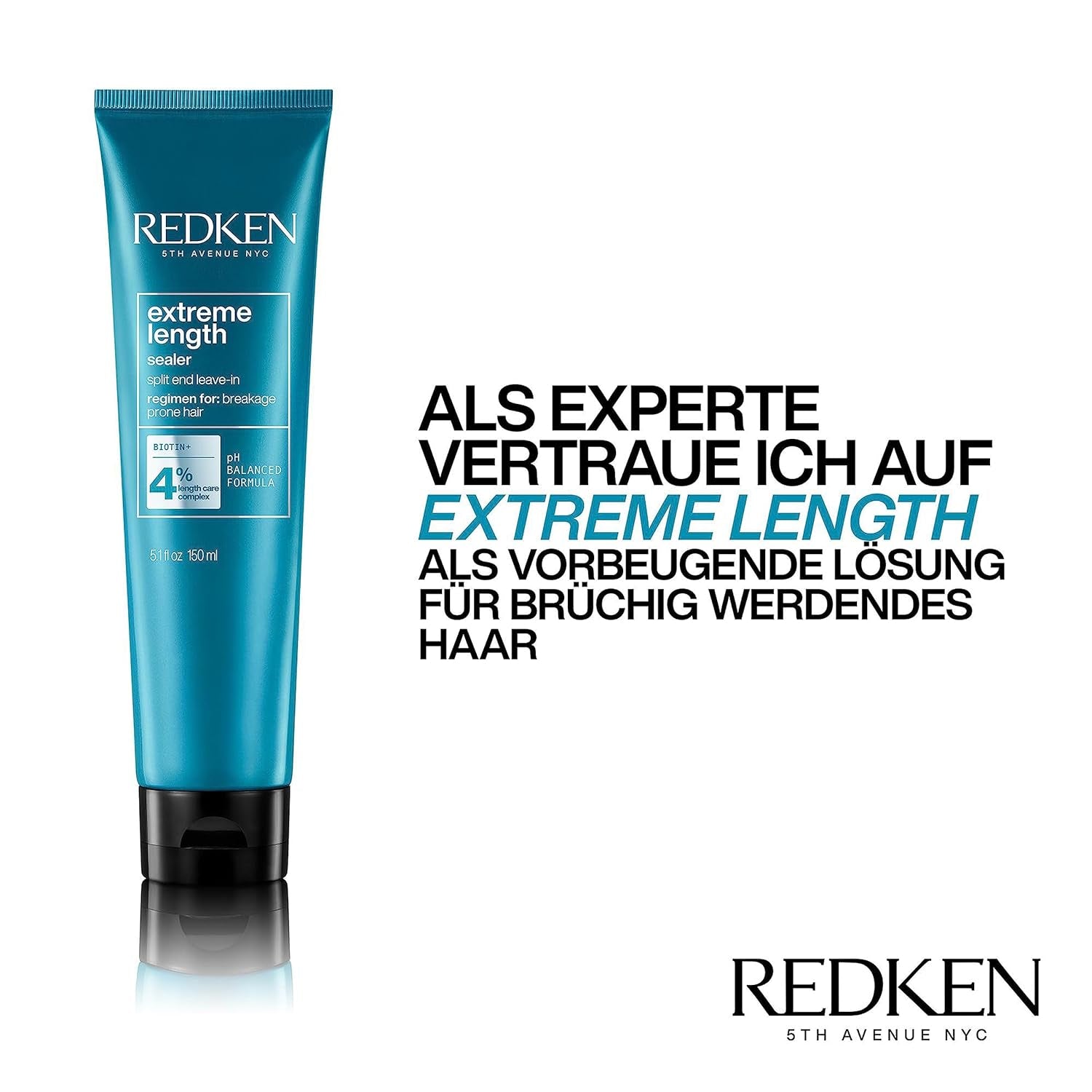 Mască de păr Redken pentru păr lung și puternic, Repară și regenerează, Împotriva ruperii părului, Cu biotină și proteine de soia, Extreme Length Sealer, 150 ml Masca de par Naty Shop