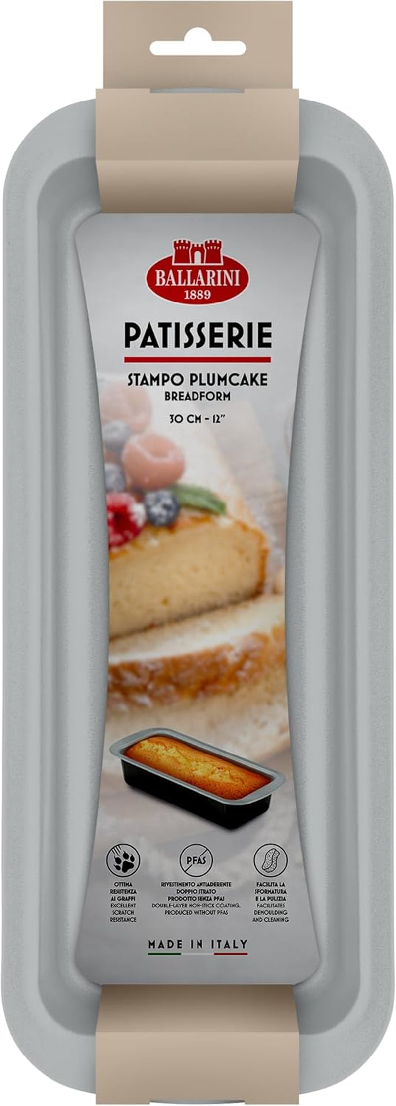 Ballarini, Tava de copt, diverse modele Matrite si tavi pentru copt Naty Shop Gri Forma plumcake 30 cm
