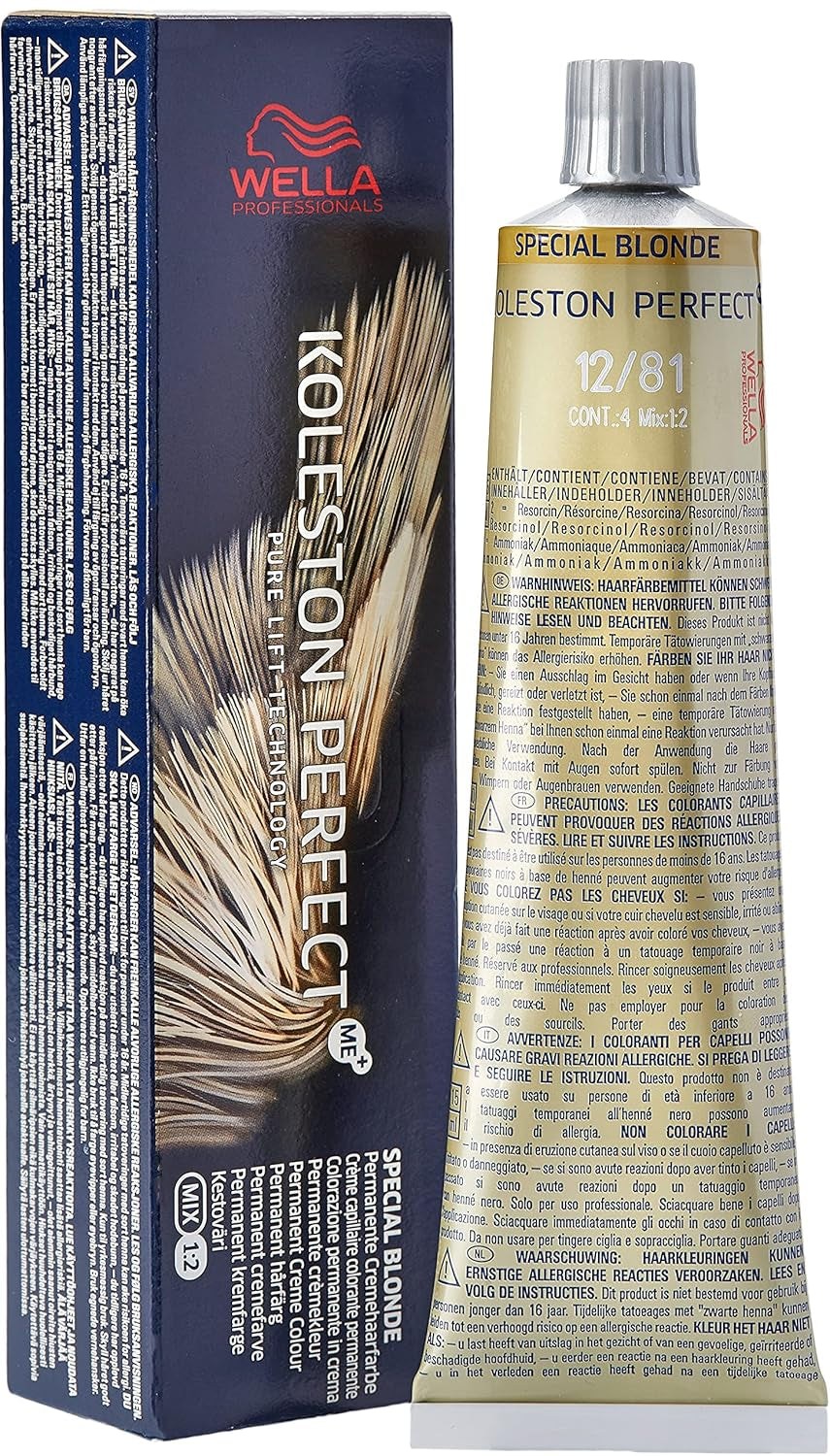Wella Koleston Perfect Hair Colour Pure Naturals, 60 ml Vopsea pentru par Naty Shop 60 Ml (1 pachet) Special Blonds 12/81