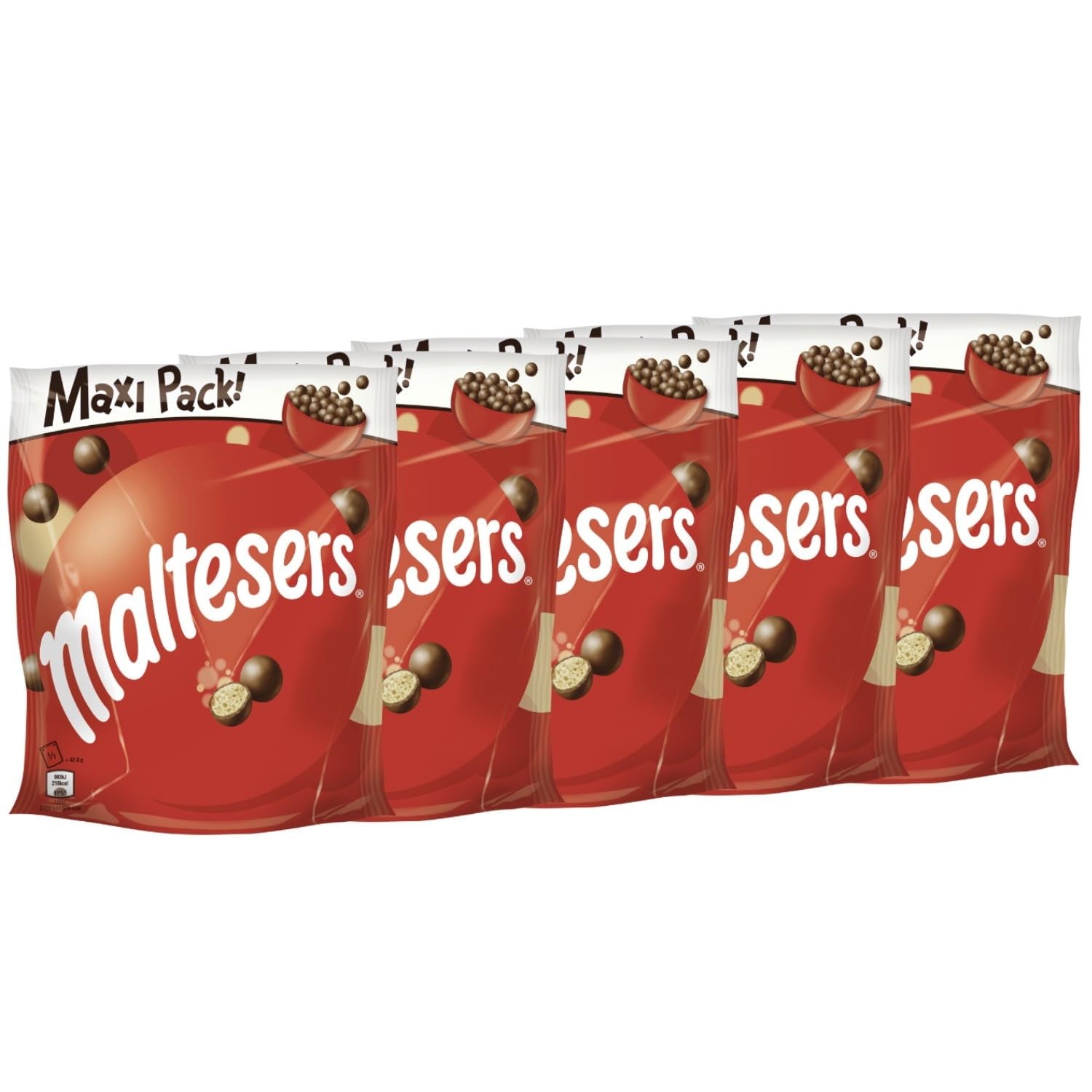 Maltesers, bile de ciocolată cu un centru crocant și ușor, aerat, gustare de ciocolată, 1 pachet (1 x 300g)