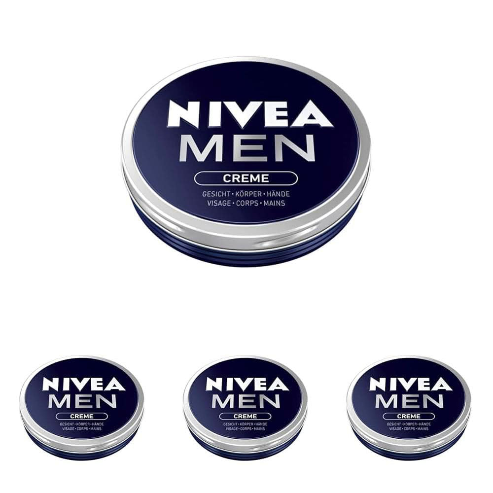 NIVEA MEN Creme, pflegende Hautcreme mit Vitamin E, 150 ml Naty Shop 4 x 75 ml 75 ml