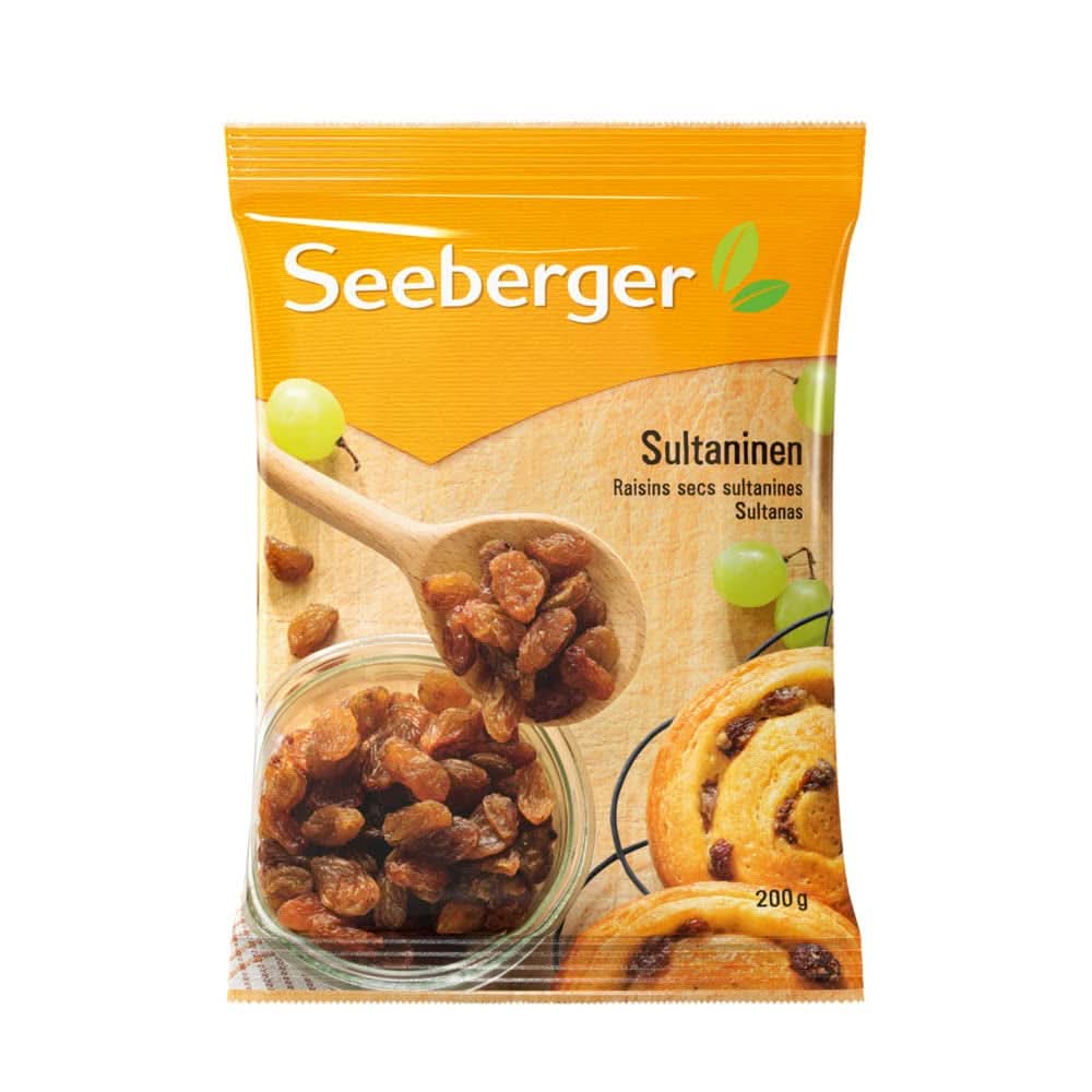 Seeberger Sultaninen: Leichte, süße und fruchtige Sultaninen aus der Türkei, Packung 13 x 200 Gramm Naty Shop Dehydrierte Produkte 13 x 200 Gramm