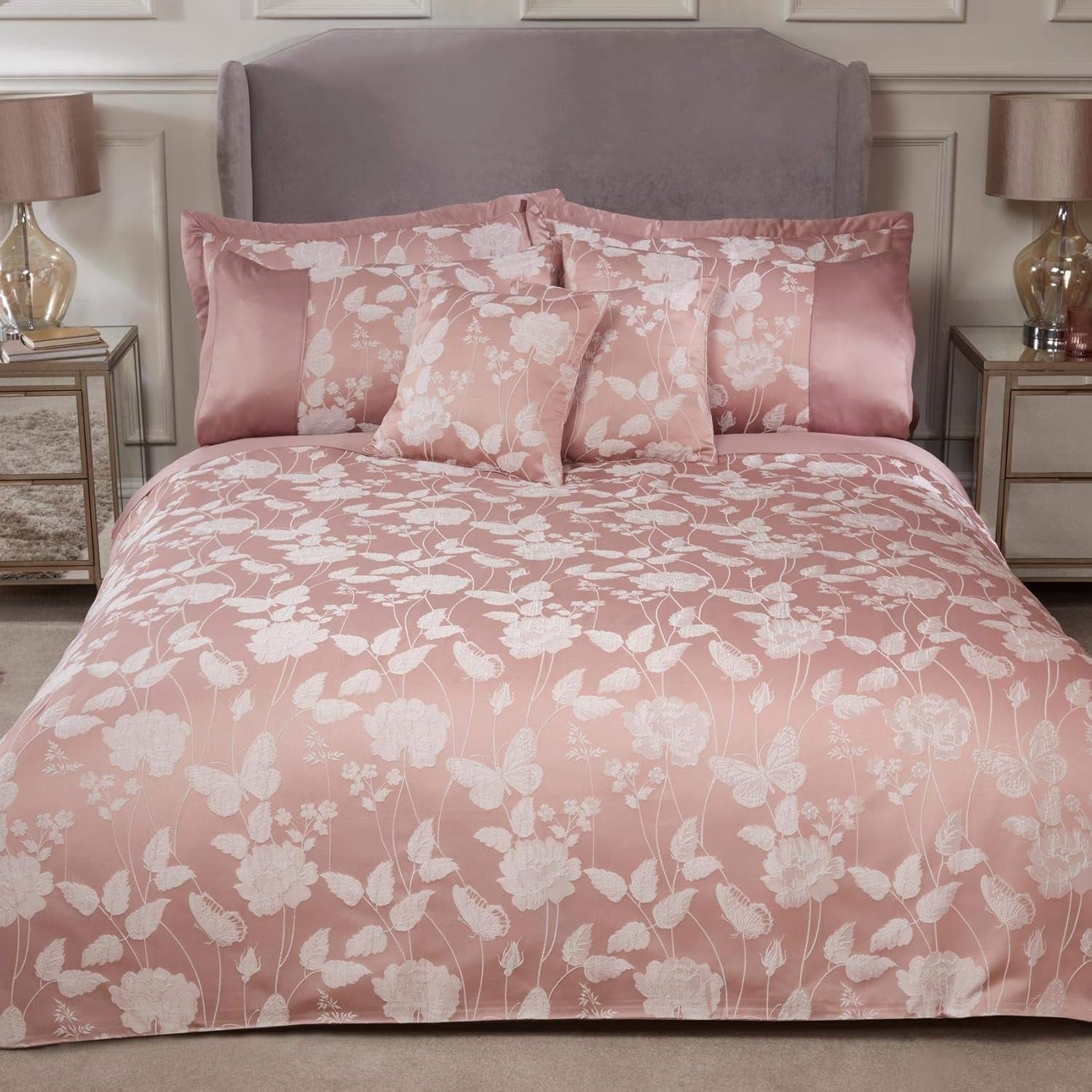Butterfly Meadow Super-King-Size-Bettdecke, 100 % Polyester, Marineblau. Naty Shop Blush Pink Super-King-Size-Bettdecke