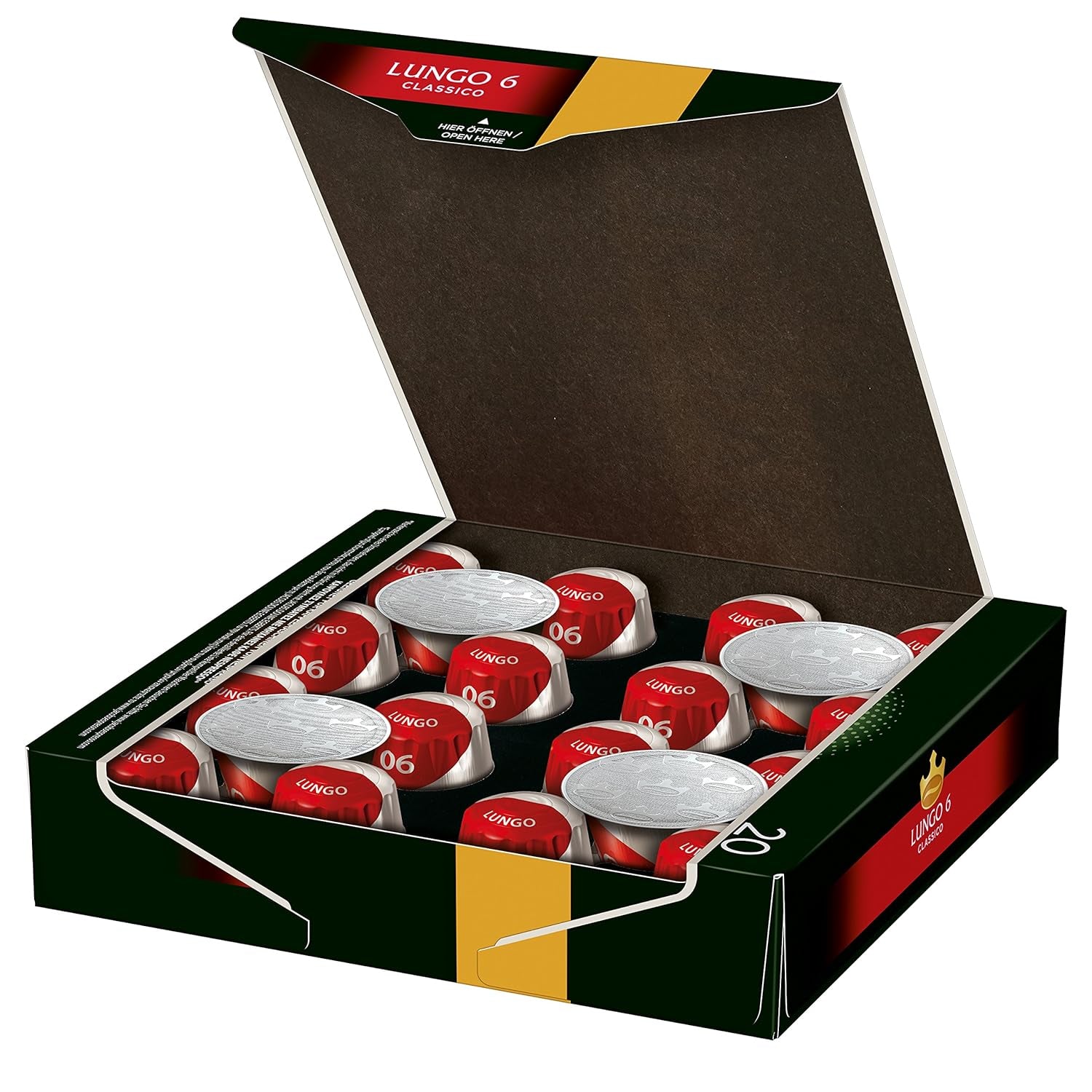 Jacobs Kaffeekapseln Guten Morgen XL Intense - 10er Pack (10 x 20 Getränke) & Kaffeekapseln Lungo Classico, Intensität 6 von 12, 20 Nespresso®* kompatible Kapseln, 10 x 20 Getränke