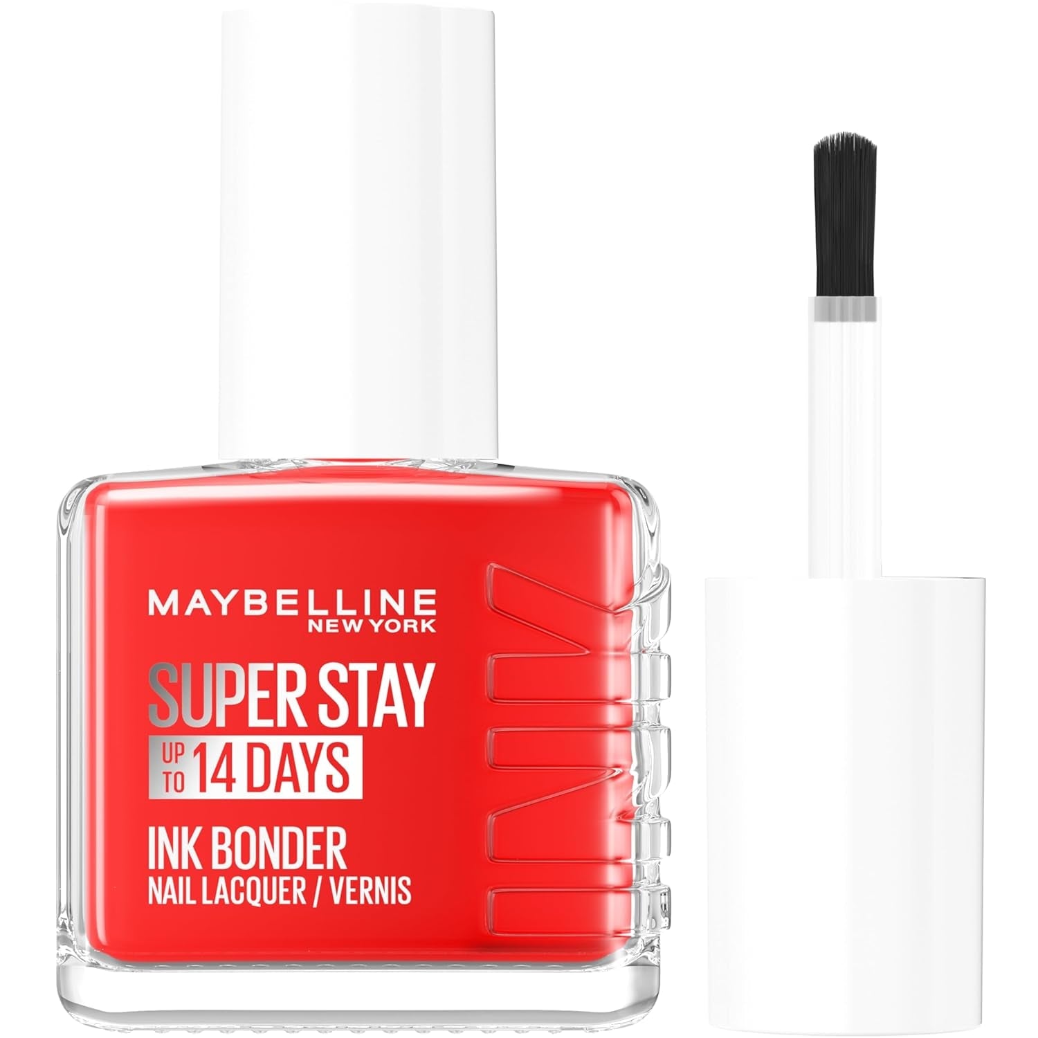 Maybelline New York – Oja colorată, de lungă durată – culori intense și pigmentate – Întărește unghiile deteriorate – Superstay Ink Bonder – Nuanță: Blood Orange 493 – 12 ml