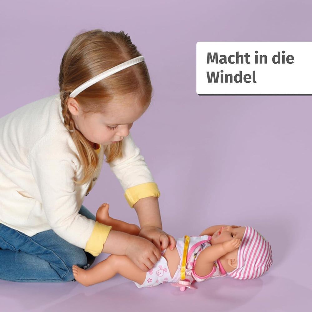 BABY Born Lena (Kleines Mädchen) 36 cm, Puppe mit 7 Funktionen für Kinder ab 1 Jahr, funktioniert ohne Batterie, große Puppe 36 cm, Puppen Naty Shop