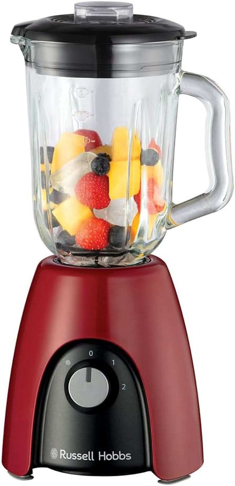 Russell Hobbs Standmixer [1.5L Glasbehälter] Desire Rot (Starker 0.9PS Motor, Impuls-/Ice-Crush-Funktion, Edelstahlmesser, Bpa-Frei Mixer, Elektrischer Zerkleinerer, Smoothie-Maker) 24720-56 Mother and Child Naty Shop Glas Standmixer Neu
