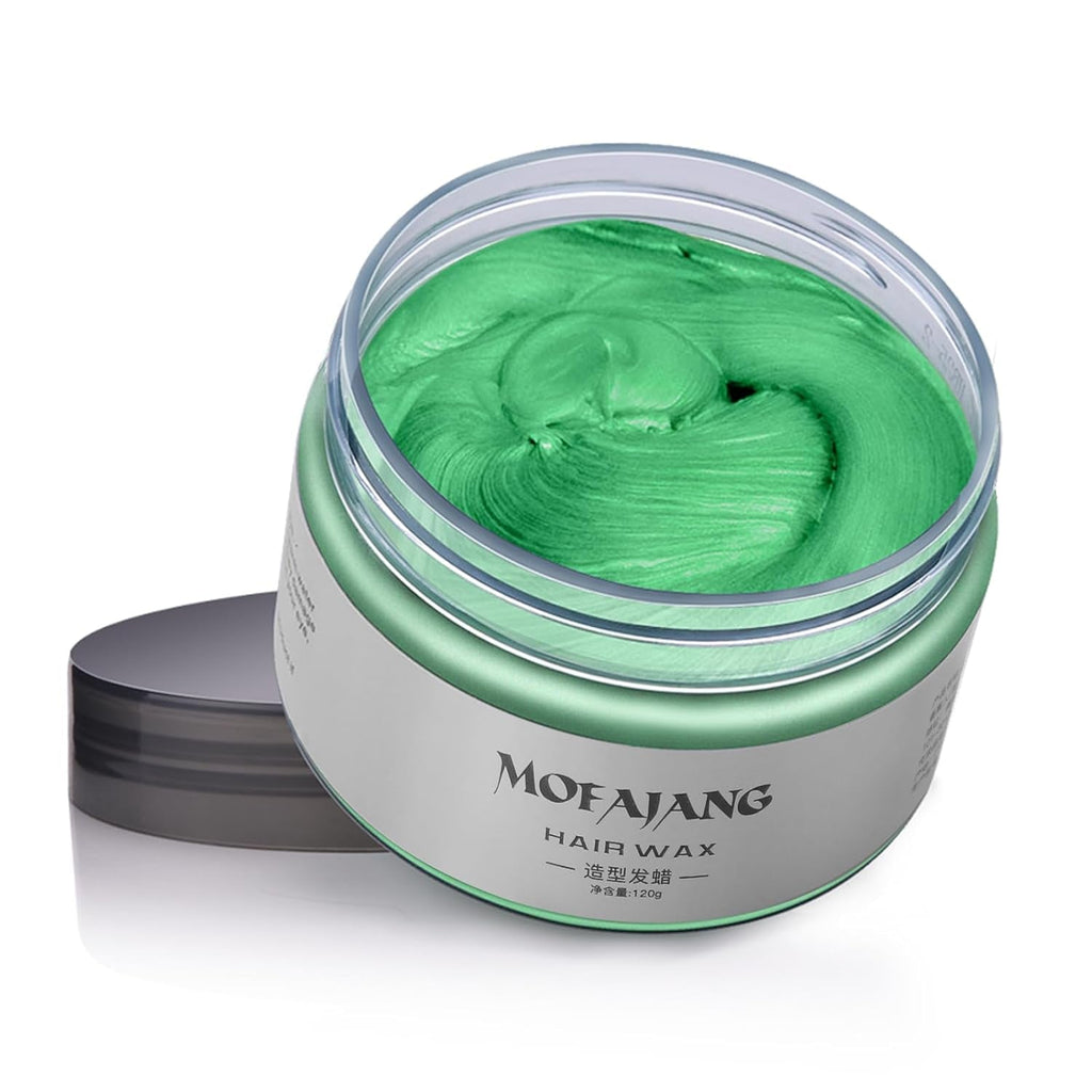 Culoarea temporară a părului Ceară Pomadă naturală, Formula de plante lavabilă Ton de păr pentru bărbați Femei, Ceară de vopsire a părului Mat pentru coafură fără grăsimi pentru petreceri, Cosplay și Halloween, 120g (Purple) Vopsea pentru par Naty Shop Verde