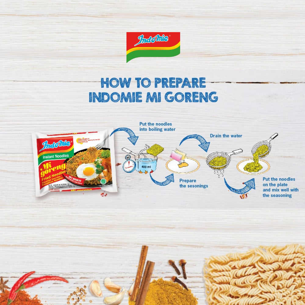 INDOMIE - Instant Mi Goreng Nudeln - Multipack (40 x 80g)