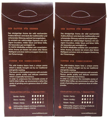 Cafea sălbatică organică, prăjire Espresso, boabe întregi (2 x 250 g)