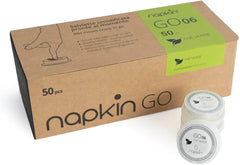 Go NPKGO00612 Capsulă de șervețele de curățare cu ceai verde, viscoză, alb, pachet de 12