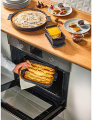 Peugeot Appolia Rechteckige Auflaufform Mit Griffen, Keramik, Schiefer / Grau, 7.2X31X21.7 Cm, Fassungsvermögen: Ca. 2 L, 60060 Formen und Backbleche Naty Shop