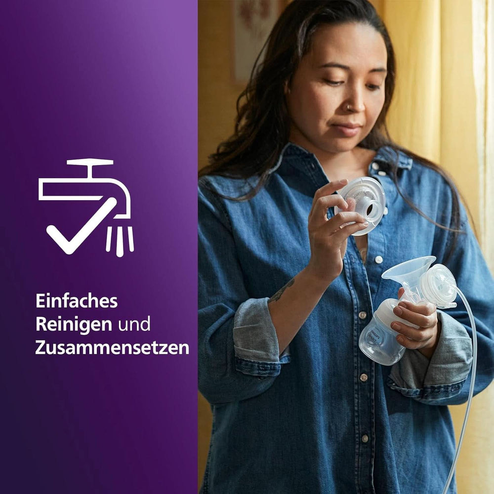 Elektronische Philips Avent Einzelmilchpumpe Premium - Mit Natural Motion Technologie, Wiederaufladbarem Akku, Timer-Anzeige (Modell SCF396/31) Accesorii Hrana si Alaptare Bebe Naty Shop