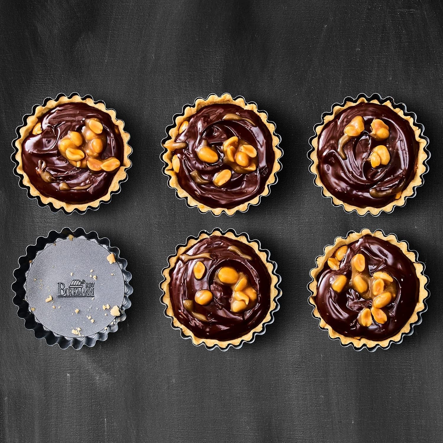 RBV Birkmann Premium Baking, Tarteform, Ø 10 cm, 6 Stück, mit abnehmbarem Boden. Formen und Backbleche Naty Shop