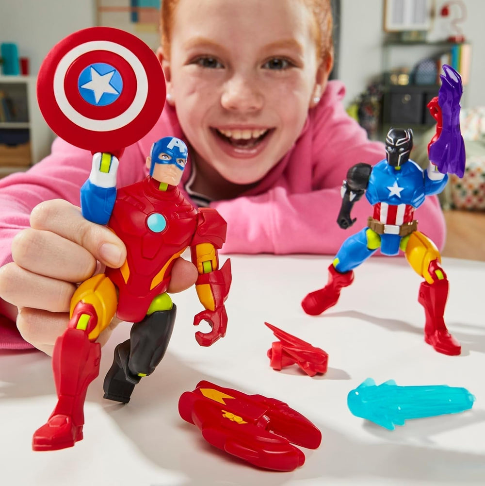 Mixmashers Marvel Captain America Avengers Mix-and-Match-Actionfiguren und Zubehör Actionfiguren Naty Shop