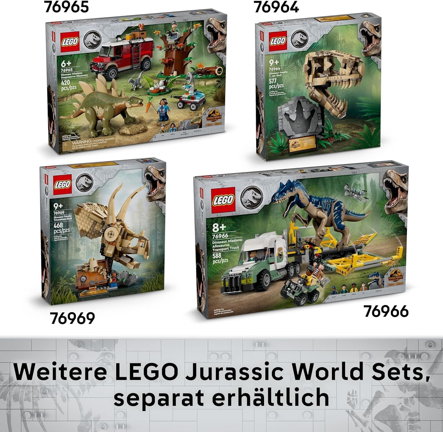 LEGO Jurassic World Little Eatie: T.Rex, Bauspielzeug für Jungen und Mädchen ab 7 Jahren, Bauset mit Dinosaurier, Geschenk für Kinder, Modell mit beweglichem Maul, Kopf und Schwanz 76967