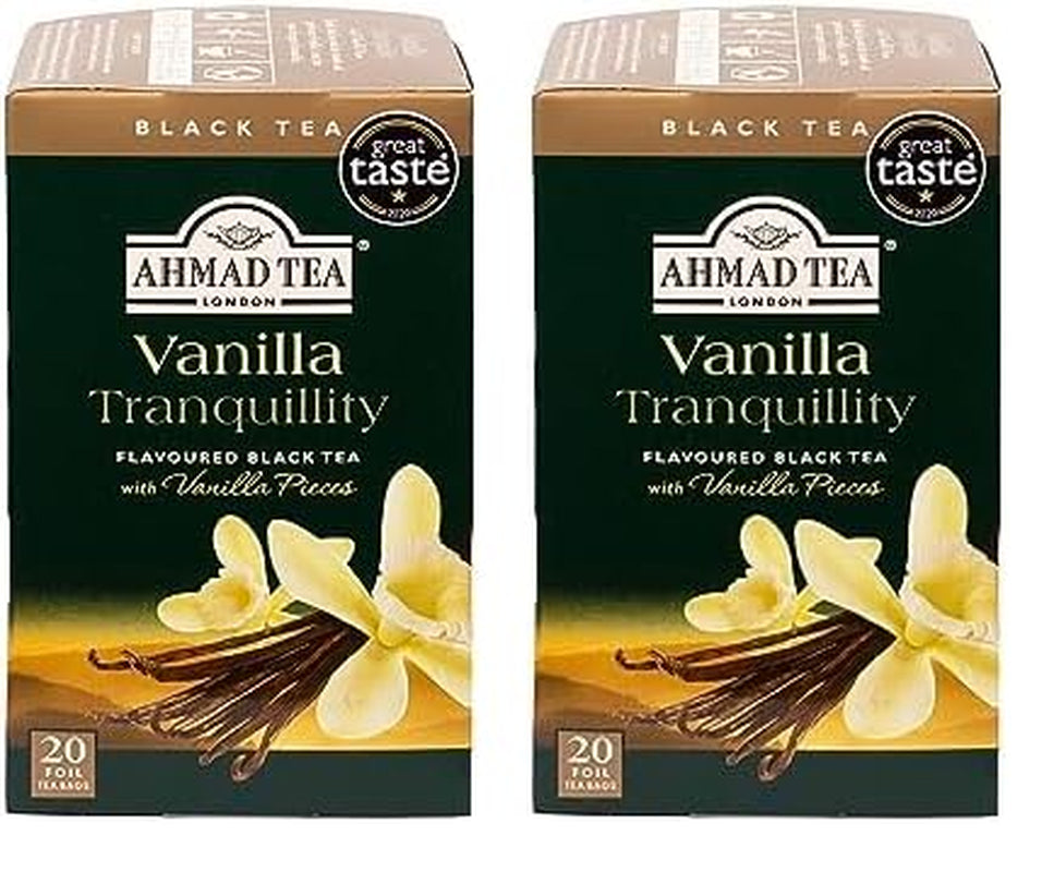 Ahmad Tea - Fruit Tea Selection - Sortiment de ceaiuri de fructe din ceai negru - Măr, piersică și fructul pasiunii, căpșuni, lămâie și lime - Ambalate individual și sigilate pentru păstrarea aromelor - 20 pliculețe de ceai cu bandă