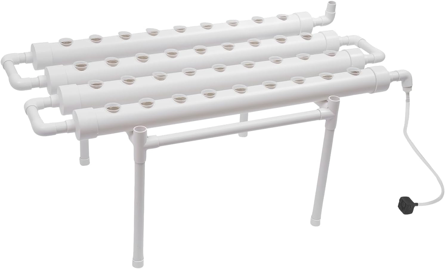 Kit de creștere hidroponică cu 3 straturi, 108 spații de plantare, sisteme de creștere a plantelor fără sol pentru hidroponie, sistem de creștere a plantelor hidroponice în tuburi pentru legume (un singur strat cu 36 de găuri)