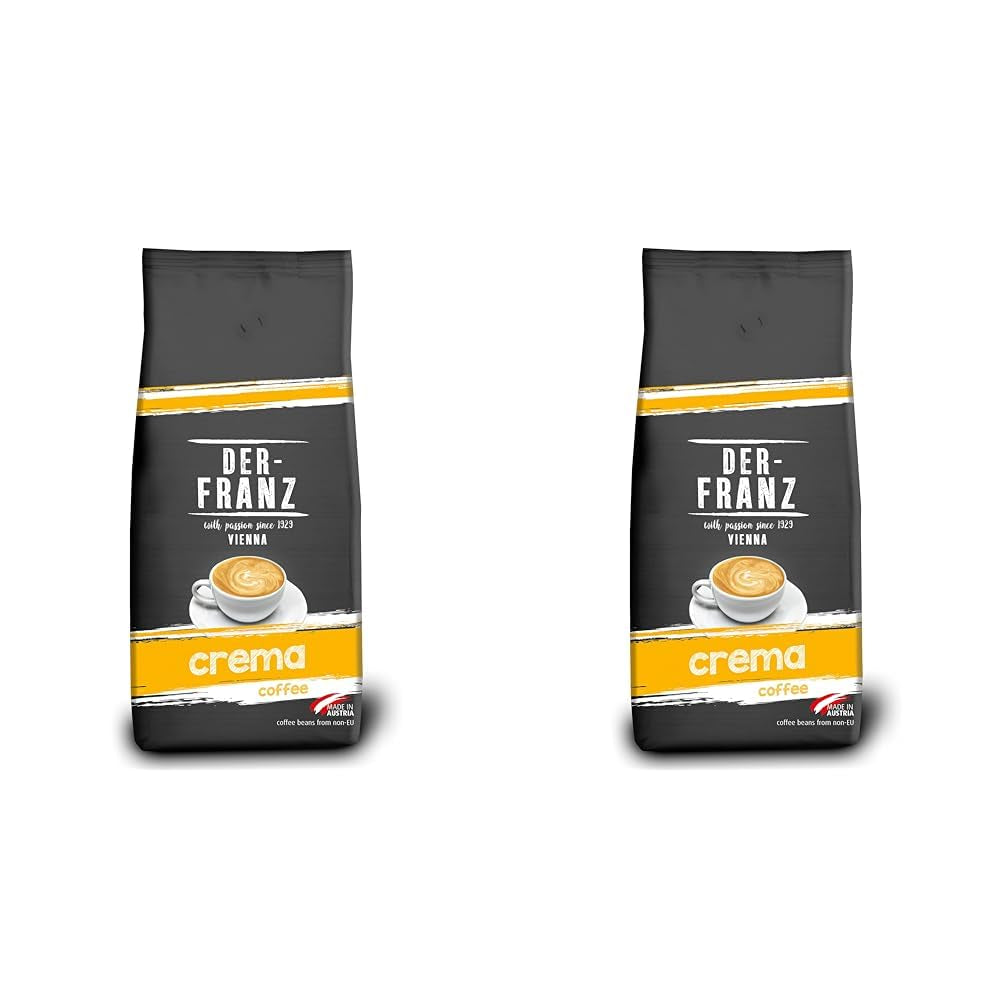 DER-FRANZ Kaffeecreme, Intensität 4/5, 100 % Arabica, ganze Kaffeebohnen Coffee Naty Shop 2 x 1 kg Creme