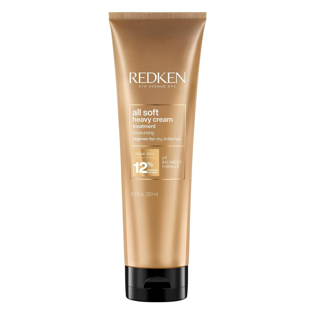 Mască de păr Redken pentru păr uscat și fragil, Revitalizează și hidratează, Cu complex de keratină și ulei de argan, All Soft Heavy Cream, 1 x 250 ml Masca de par Naty Shop Titlu implicit