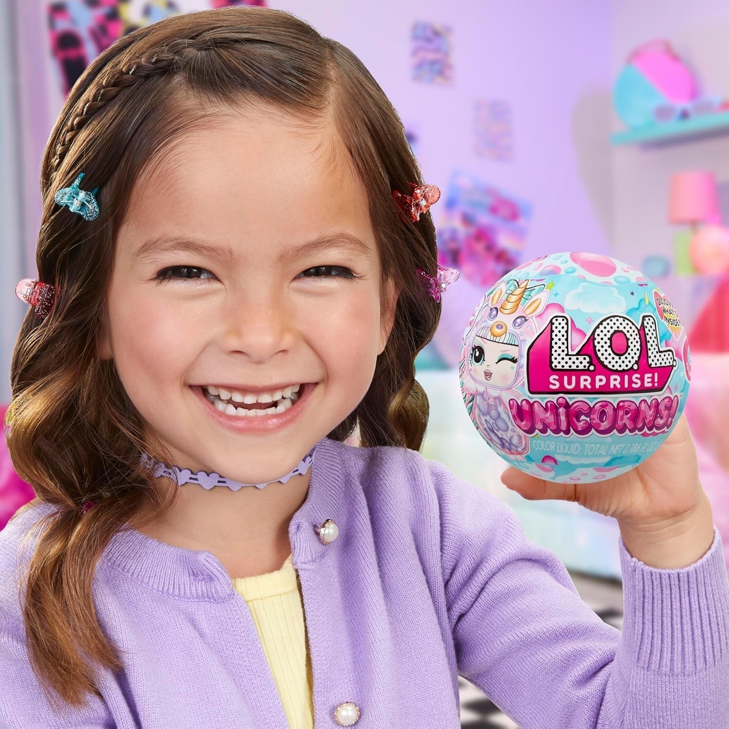 L.O.L. Surprise! Unicorns Tots - Inklusive 1 Puppe mit Transparentem Körper und Lavalampen-Effekt, Blindverpackung, 8 Puppen zum Sammeln, mit 2 Bunten Mixturen, für Kinder ab 4 Jahren